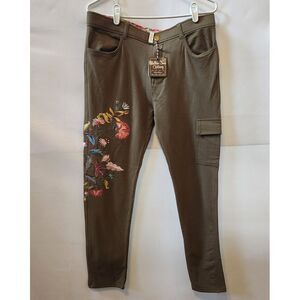 NWT Matilda Jane SCOUT'S HONOR Pants Large Embroidered Cargo Women's Camp 25626B